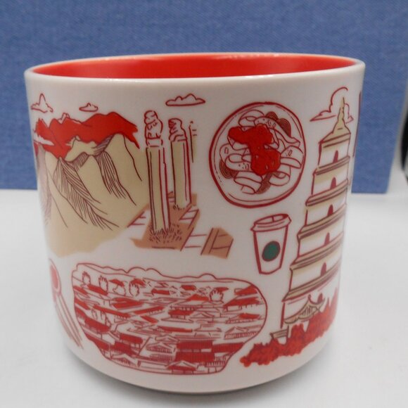 STARBUCKS 2023 BEEN THERE SERIES COFFEE MUG CUP XI'AN WHITE & RED COLLECTIBLE - Picture 4 of 8